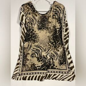 Cleo animal print blouse